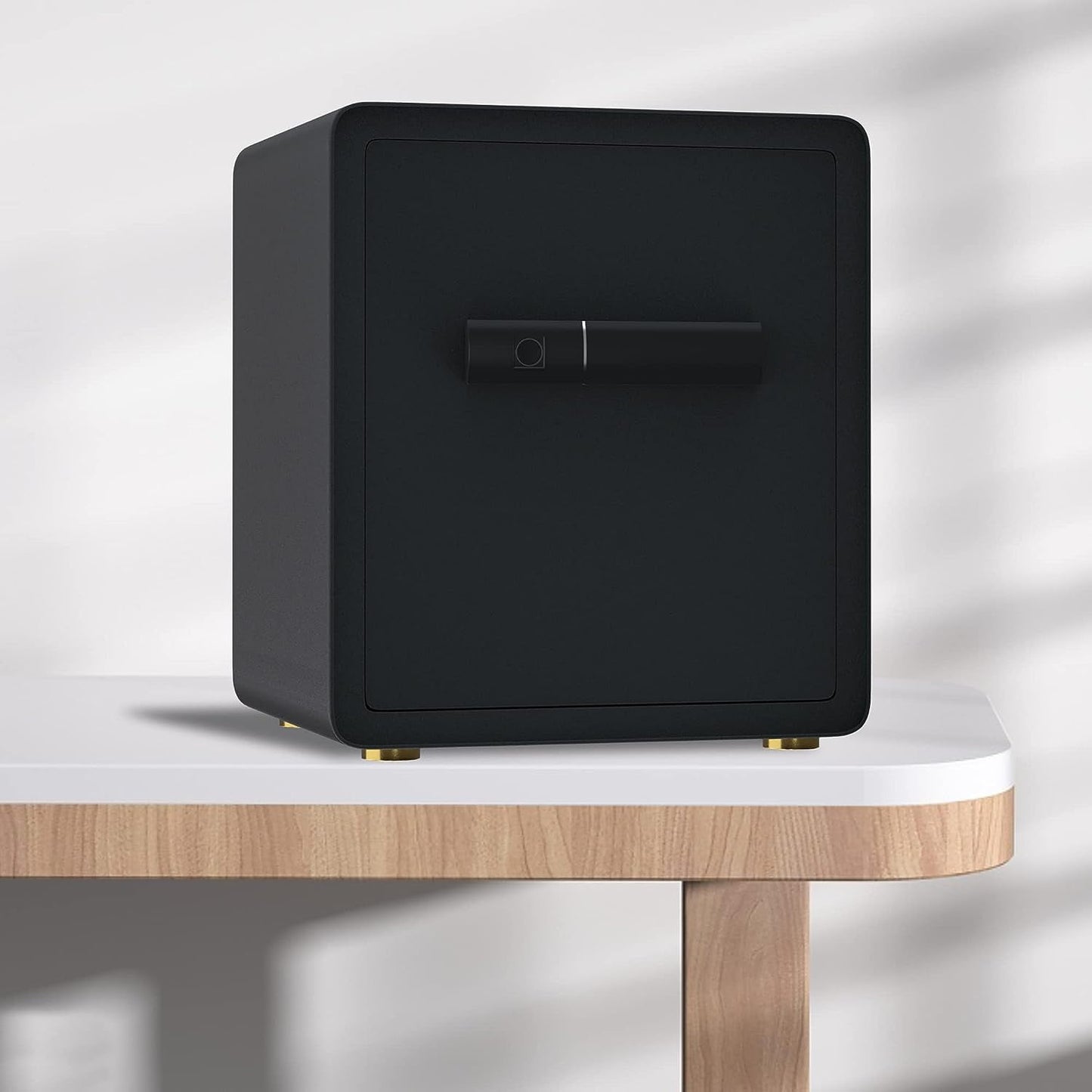 Reliancer Biometric Safe Box - 2.7 Cubic Feet Auto-Open Fingerprint Safe with 2Removable Shelf, Sensor Light,Full Felt Lining - Q345 Alloy Steel Home Safe - Luxury Cabinet Safe for Home Office Storage