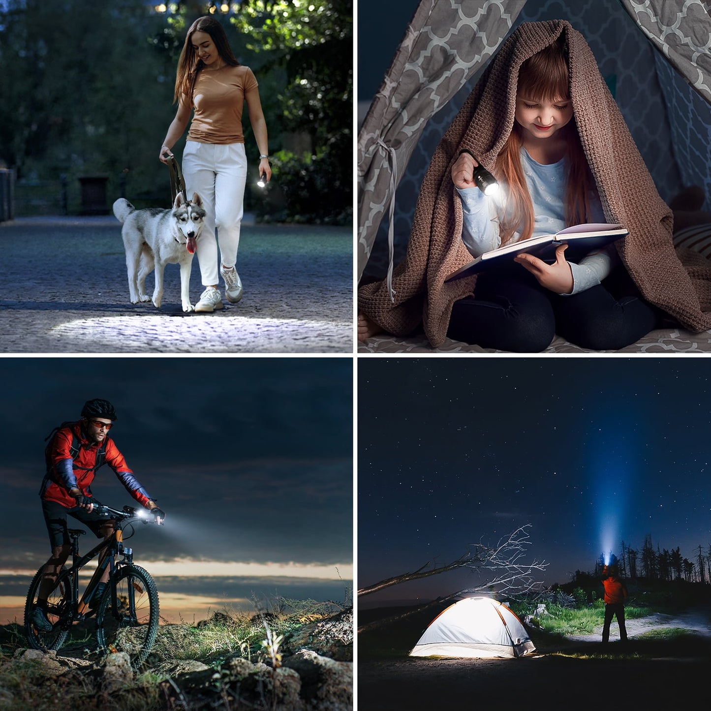 LE 2-Packs LED Flash Light LE1000 High Lumens, Multifunction Mini Tactical Flashlight , Zoomable, Waterproof, Adjustable Brightness Camping Accessories for Outdoor, Emergency , AAA Batteries Included