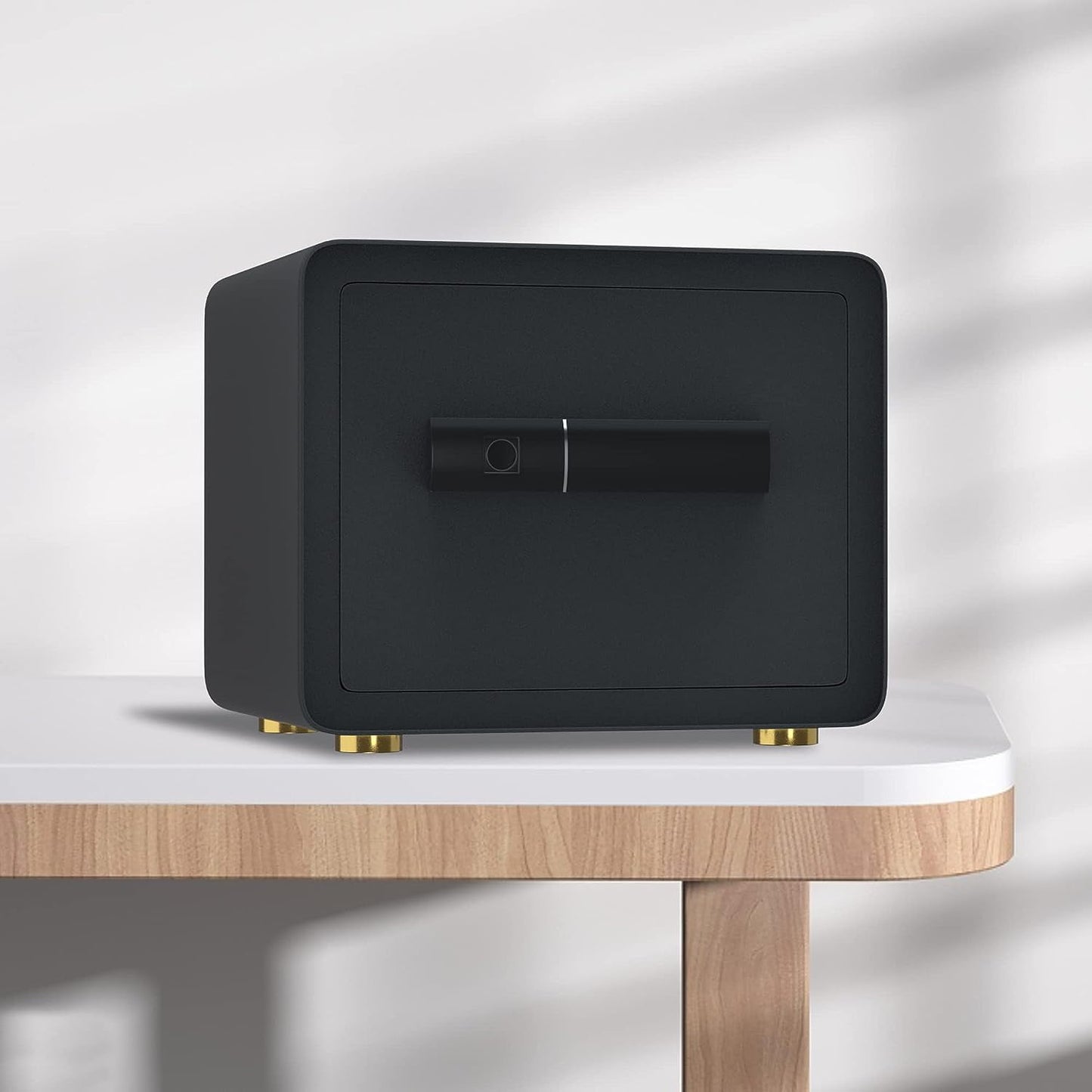Reliancer Biometric Safe Box - 2.7 Cubic Feet Auto-Open Fingerprint Safe with 2Removable Shelf, Sensor Light,Full Felt Lining - Q345 Alloy Steel Home Safe - Luxury Cabinet Safe for Home Office Storage