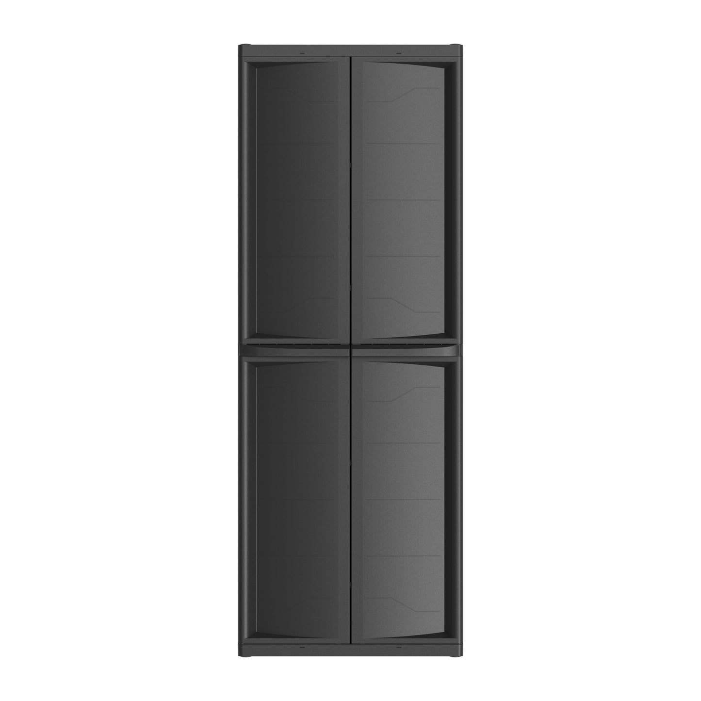 Hyper Tough Plastic 4-Shelf Garage Storage Utility Cabinet, Black Finish