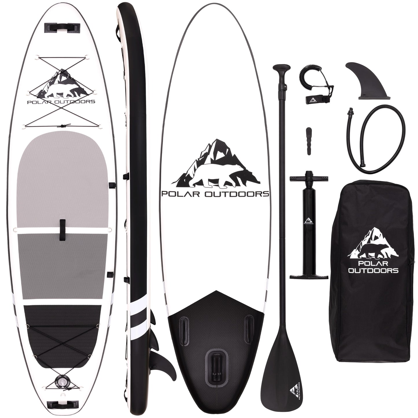 Roc Inflatable Stand Up Paddle Board with Premium sup Accessories & Backpack, Non-Slip Deck, Waterproof Bag, Leash, Paddle and Hand Pump