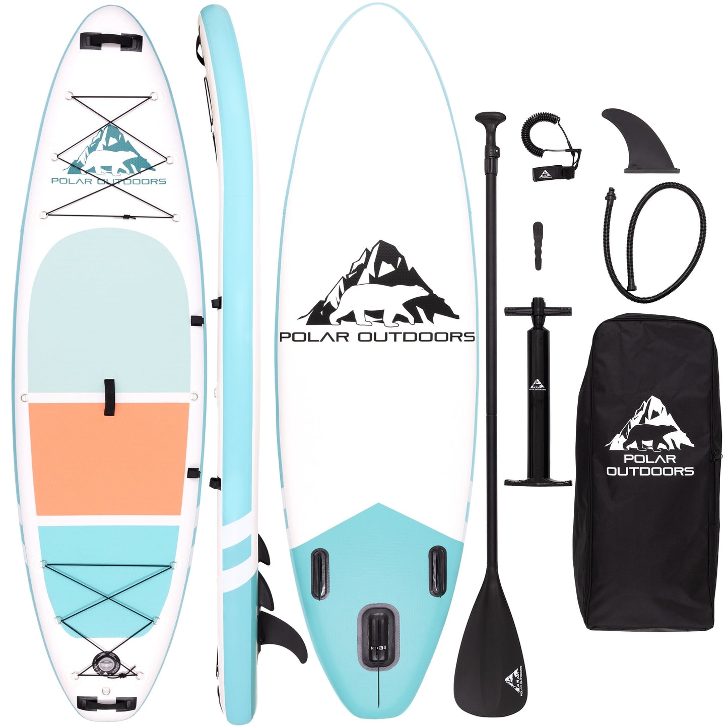 Roc Inflatable Stand Up Paddle Board with Premium sup Accessories & Backpack, Non-Slip Deck, Waterproof Bag, Leash, Paddle and Hand Pump
