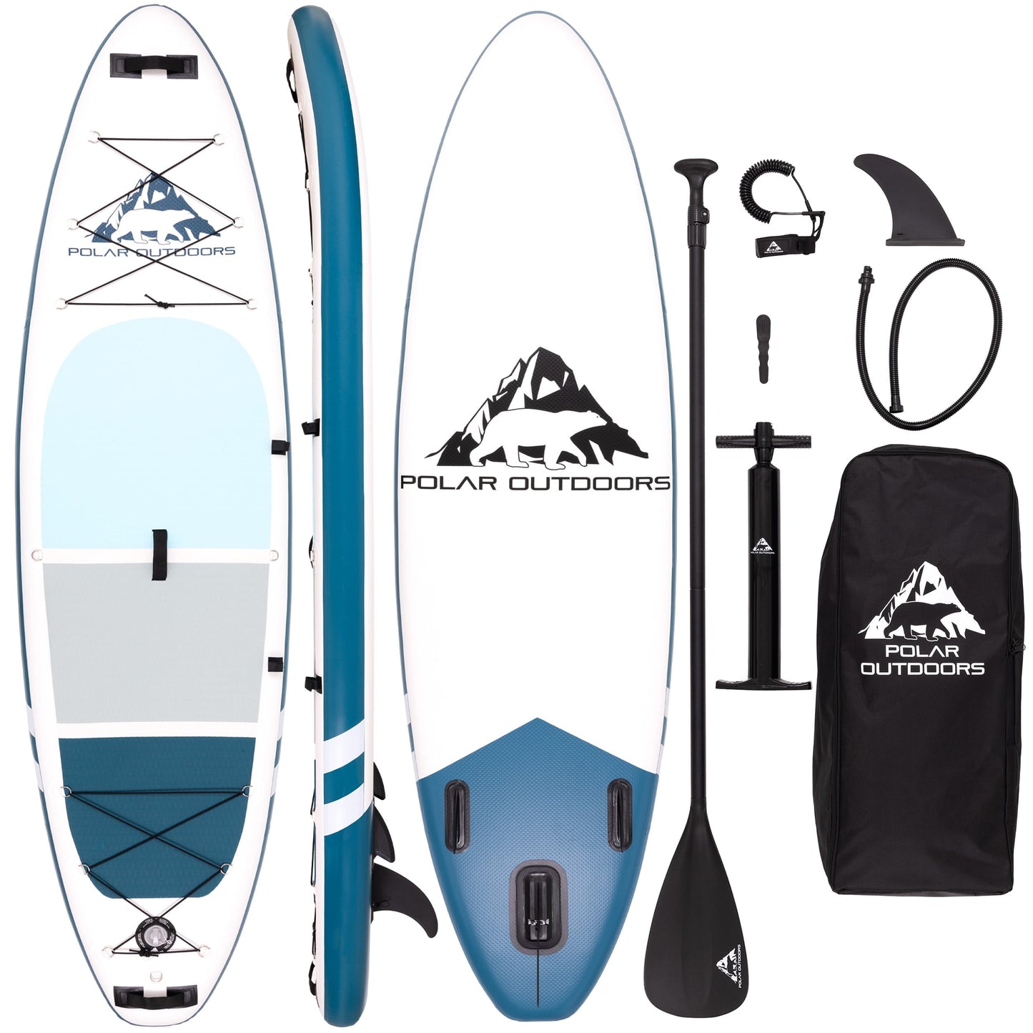 Roc Inflatable Stand Up Paddle Board with Premium sup Accessories & Backpack, Non-Slip Deck, Waterproof Bag, Leash, Paddle and Hand Pump