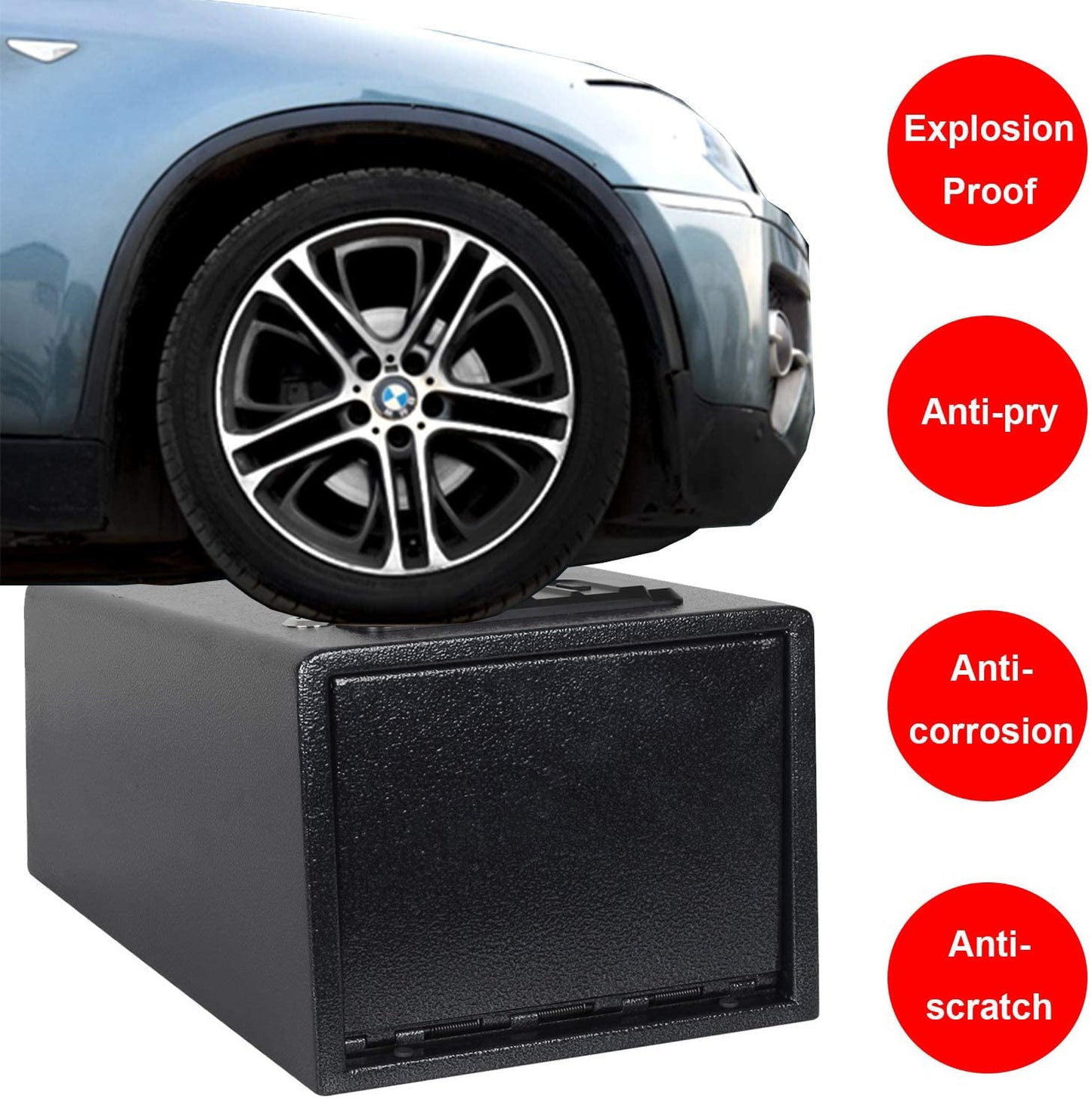 Reliancer Biometric Safe Box - 2.7 Cubic Feet Auto-Open Fingerprint Safe with 2Removable Shelf, Sensor Light,Full Felt Lining - Q345 Alloy Steel Home Safe - Luxury Cabinet Safe for Home Office Storage