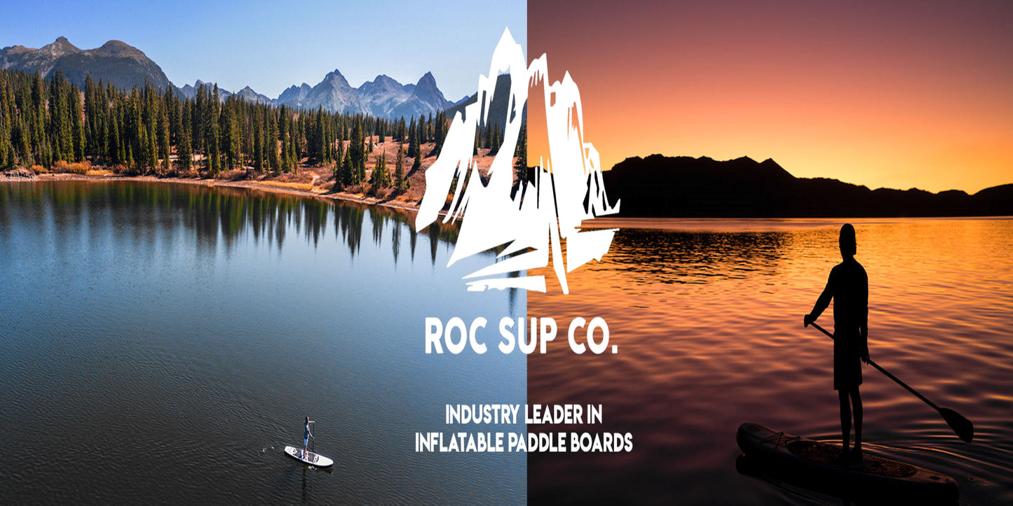 Roc Inflatable Stand Up Paddle Board with Premium sup Accessories & Backpack, Non-Slip Deck, Waterproof Bag, Leash, Paddle and Hand Pump