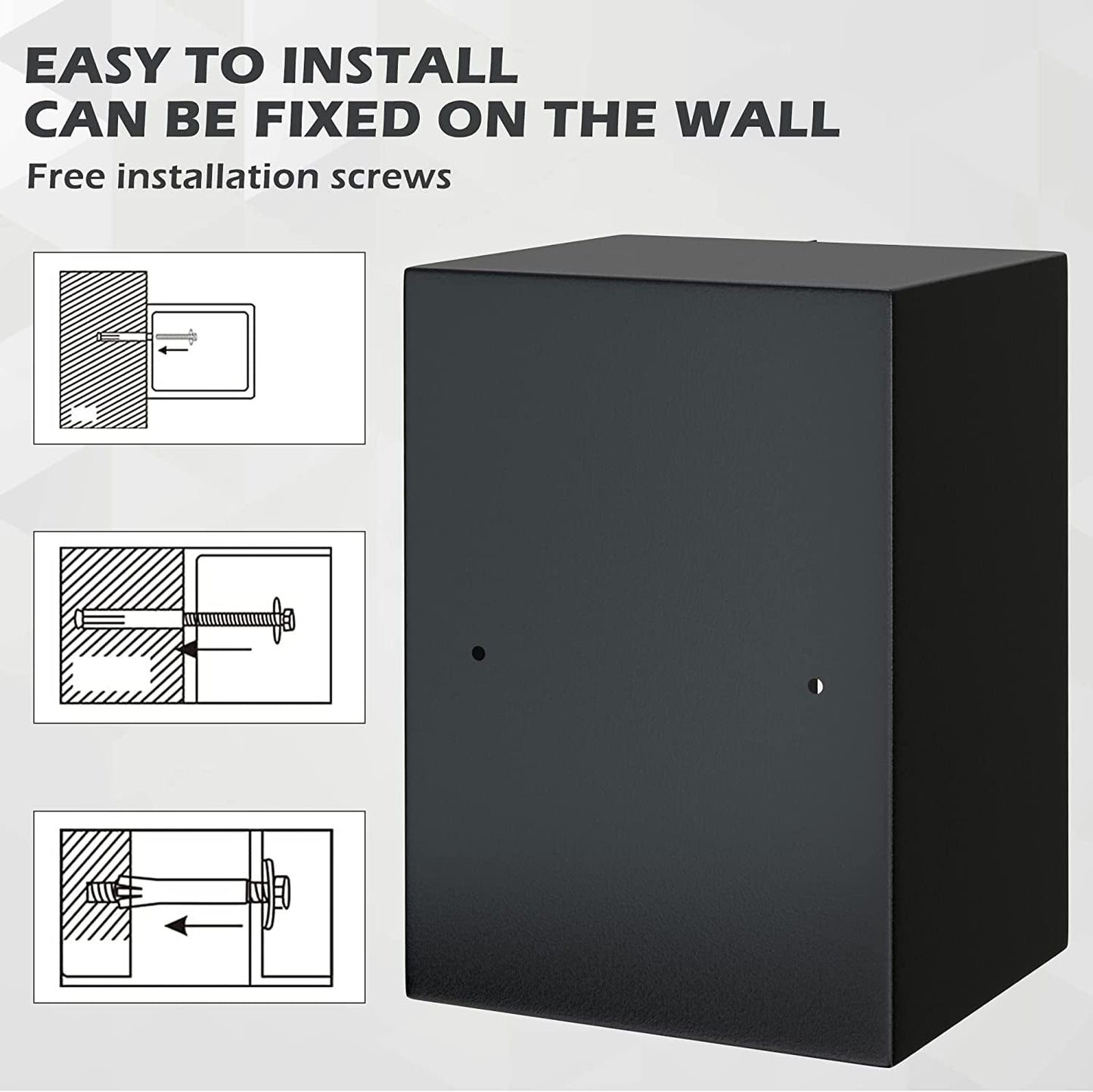 Reliancer Biometric Safe Box - 2.7 Cubic Feet Auto-Open Fingerprint Safe with 2Removable Shelf, Sensor Light,Full Felt Lining - Q345 Alloy Steel Home Safe - Luxury Cabinet Safe for Home Office Storage