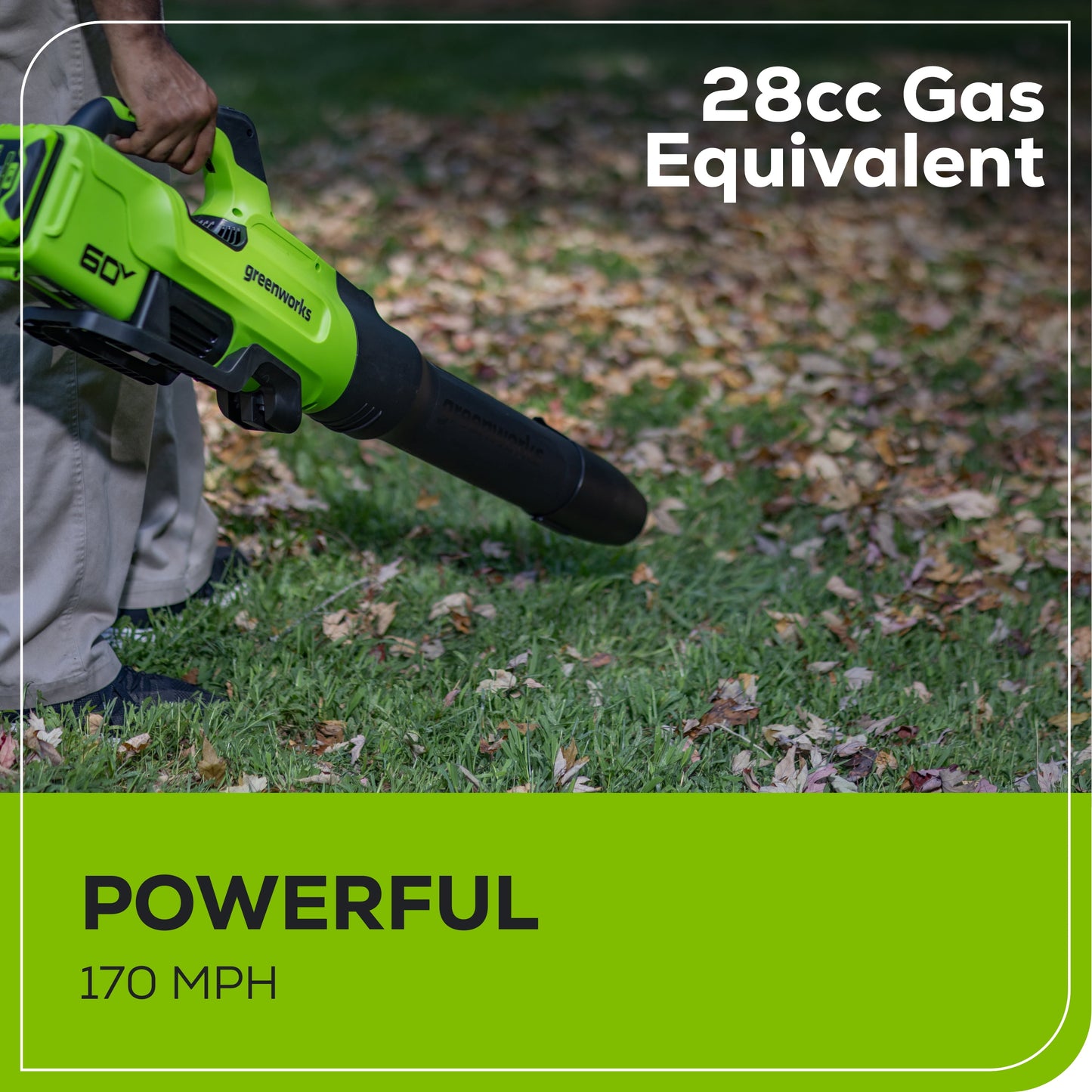 Greenworks 60V 16" String Trimmer & 630 CFM 170 MPH Blower Combo Kit with 2.5Ah Battery & 3 Amp Charger 1359802