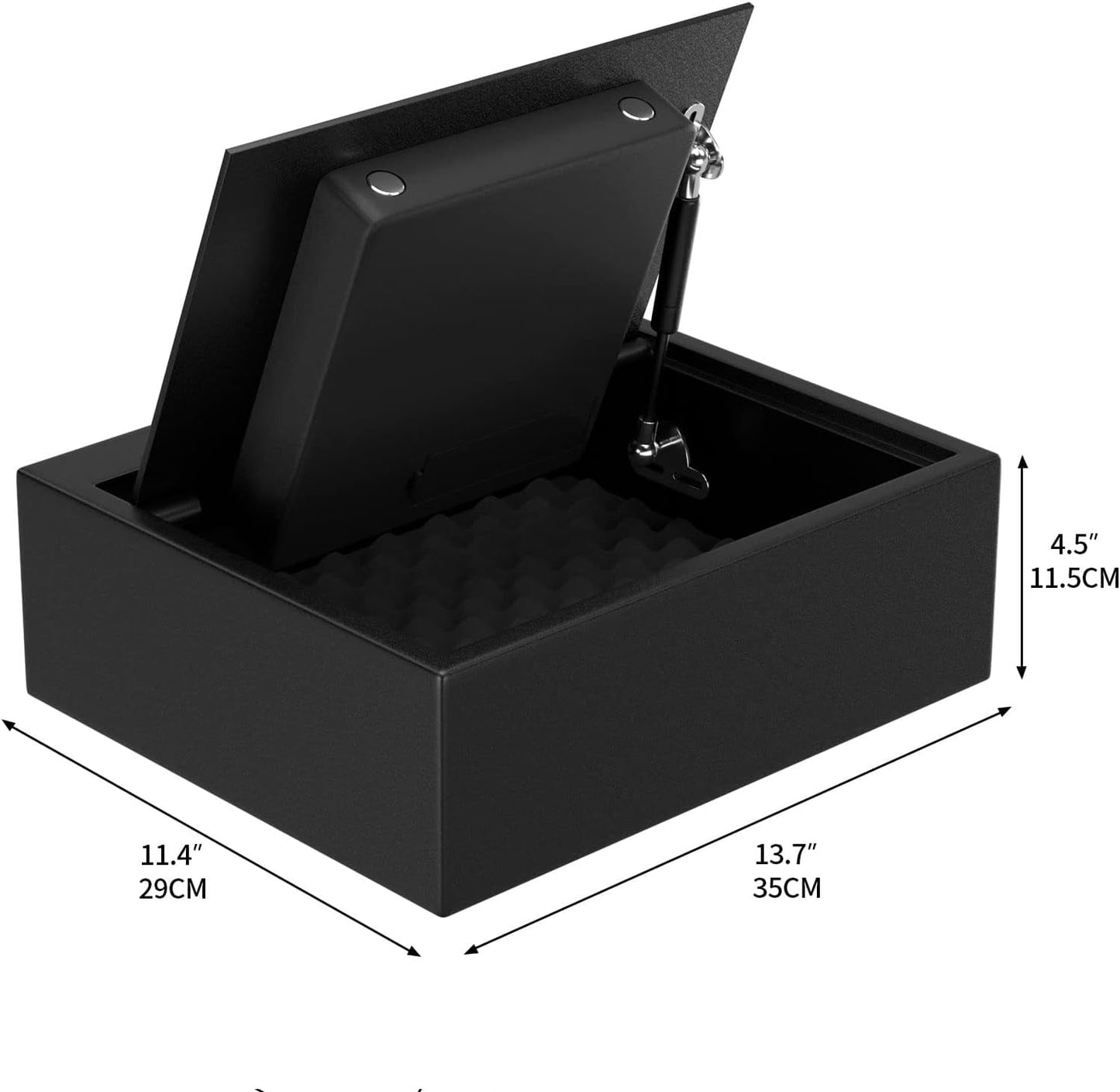 Reliancer Biometric Safe Box - 2.7 Cubic Feet Auto-Open Fingerprint Safe with 2Removable Shelf, Sensor Light,Full Felt Lining - Q345 Alloy Steel Home Safe - Luxury Cabinet Safe for Home Office Storage