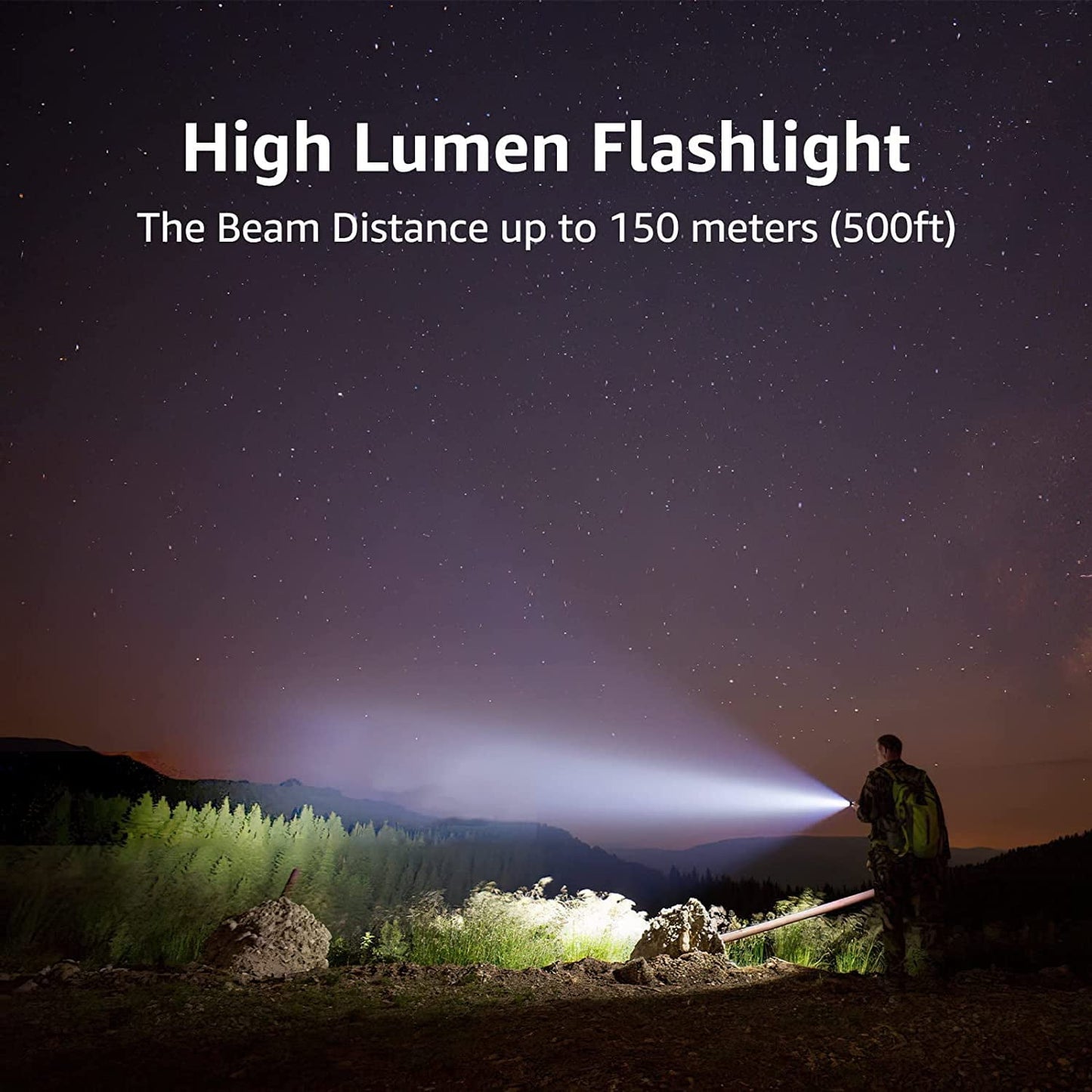 LE 2-Packs LED Flash Light LE1000 High Lumens, Multifunction Mini Tactical Flashlight , Zoomable, Waterproof, Adjustable Brightness Camping Accessories for Outdoor, Emergency , AAA Batteries Included