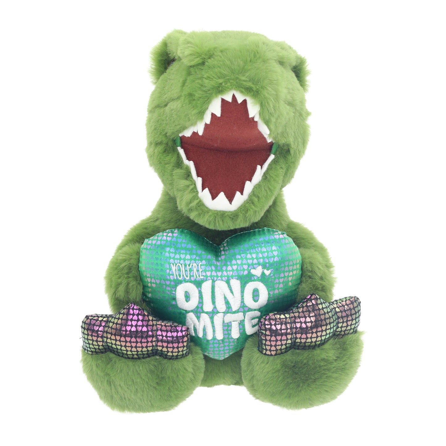 9.5In Gray and Purple Dinosaur Plush Toy for Adult, Way to Celebrate!