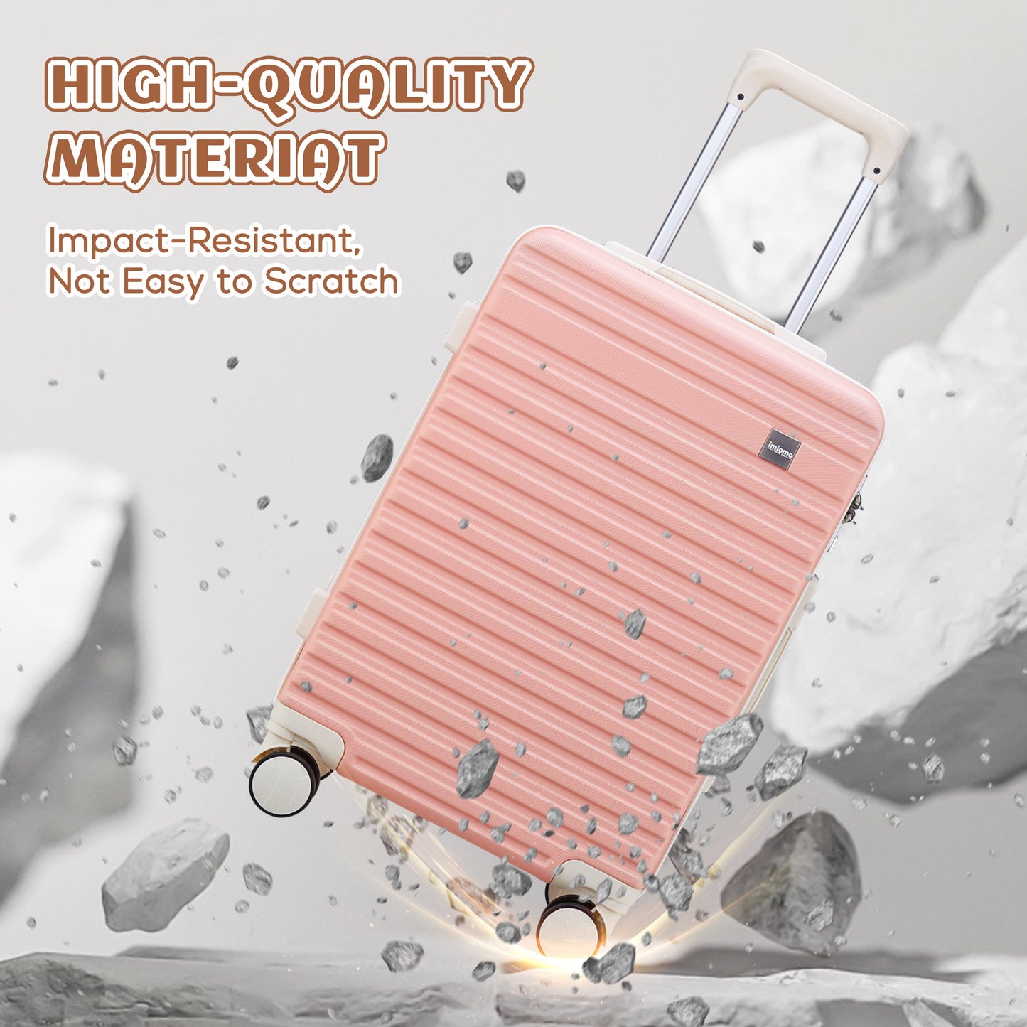 imiomo 20" Carry-on Luggage, Hard Luggage with Spinner Wheels, Lightweight Luggage Set with TSA Lock