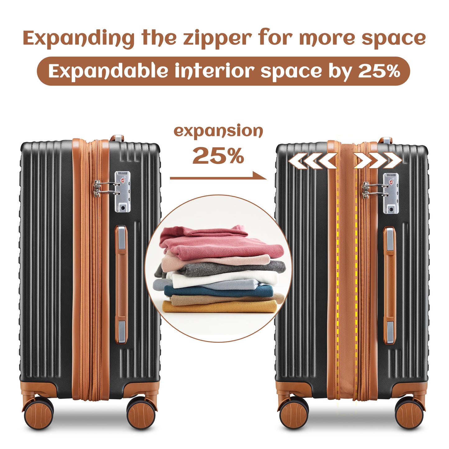 imiomo 20" Carry-on Luggage, Hard Luggage with Spinner Wheels, Lightweight Luggage Set with TSA Lock