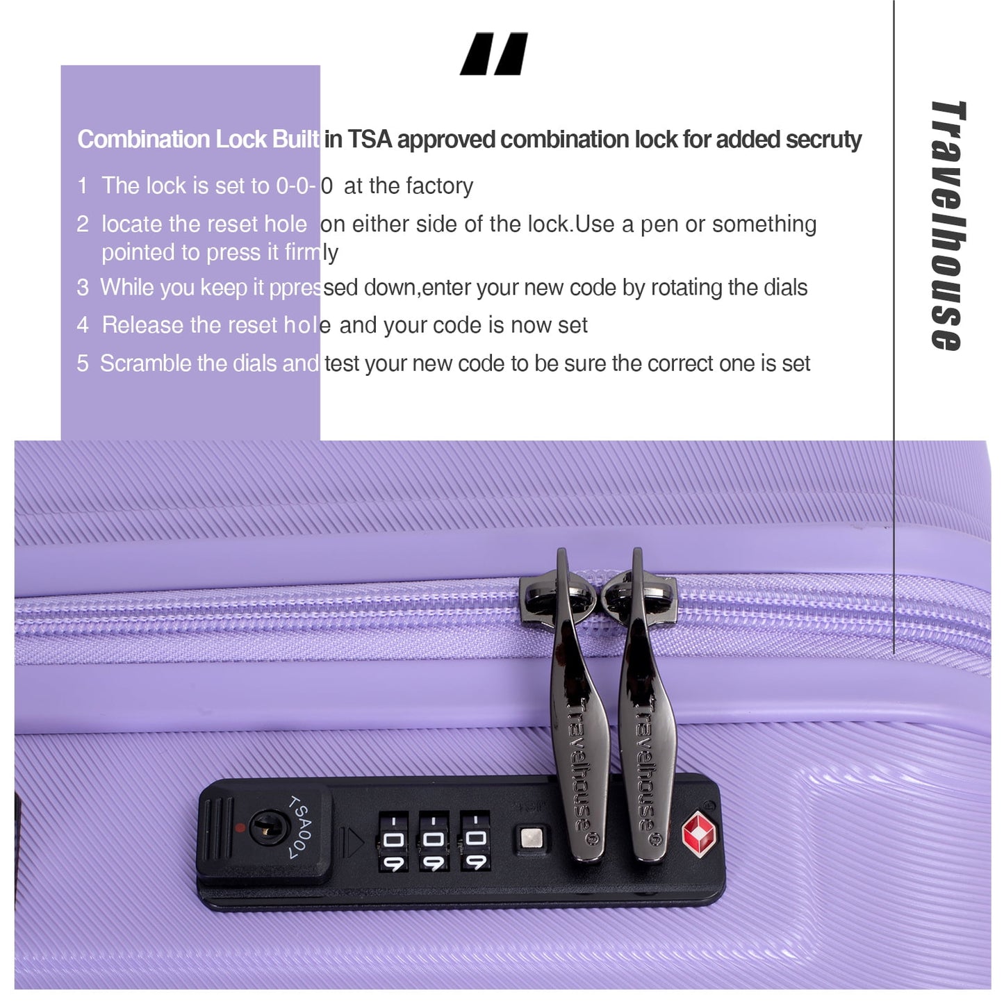 Travelhouse 3 Piece Hardside Luggage Set Hardshell Lightweight Suitcase with TSA Lock Spinner Wheels 3 .(Orange)