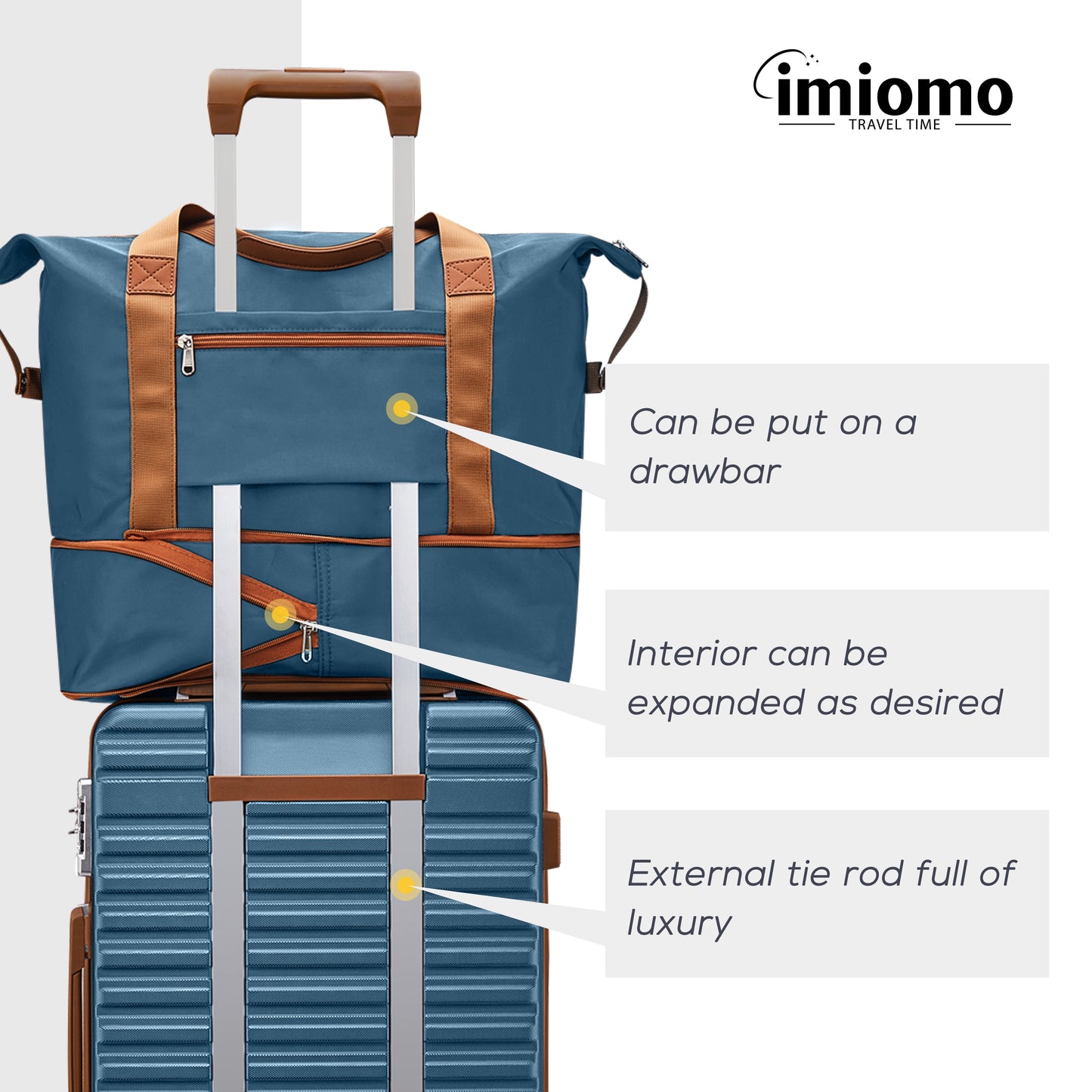 imiomo 20" Carry-on Luggage, Hard Luggage with Spinner Wheels, Lightweight Luggage Set with TSA Lock