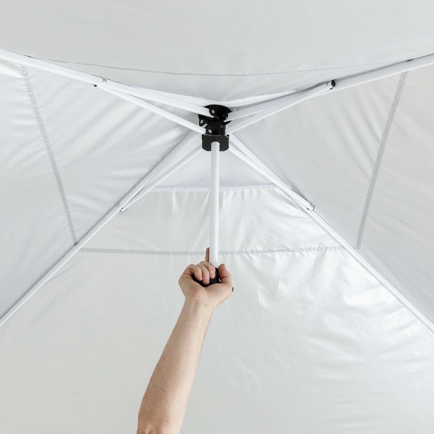 Ozark Trail Simple Push Straight Leg Instant Canopy, White, 10 ft x 10 ft