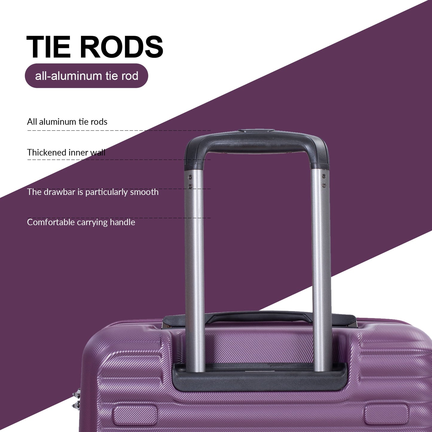 Travelhouse 3 Piece Hardside Luggage Set Hardshell Lightweight Suitcase with TSA Lock Spinner Wheels 3 .(Orange)