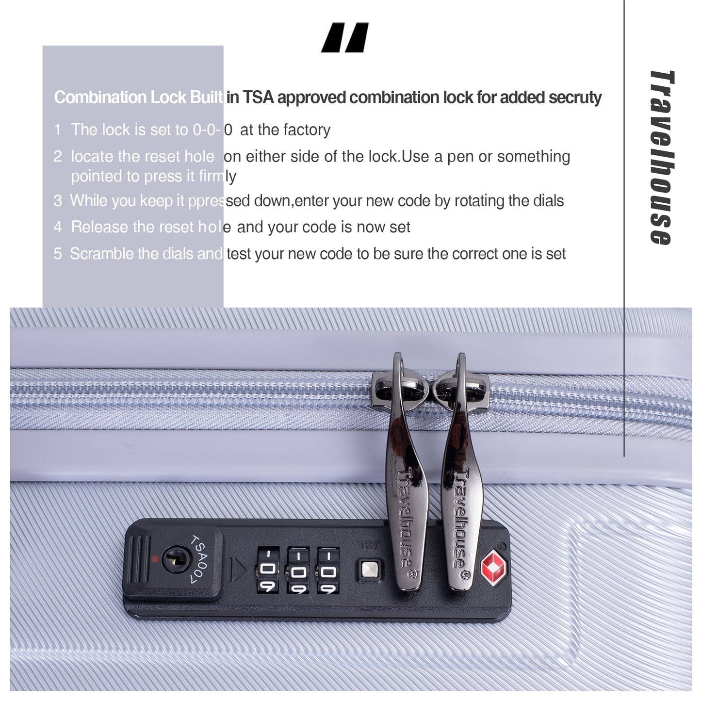 Travelhouse 3 Piece Hardside Luggage Set Hardshell Lightweight Suitcase with TSA Lock Spinner Wheels 3 .(Orange)