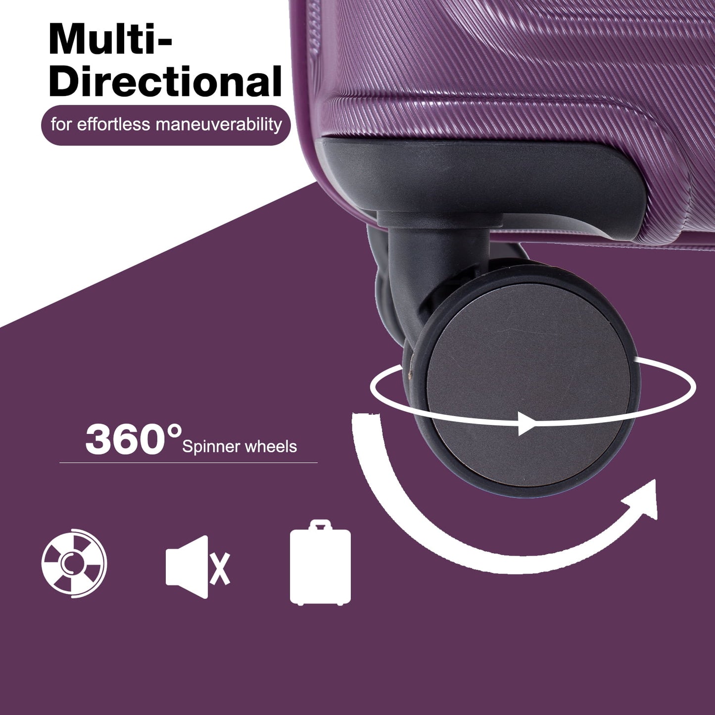 Travelhouse 3 Piece Hardside Luggage Set Hardshell Lightweight Suitcase with TSA Lock Spinner Wheels 3 .(Orange)