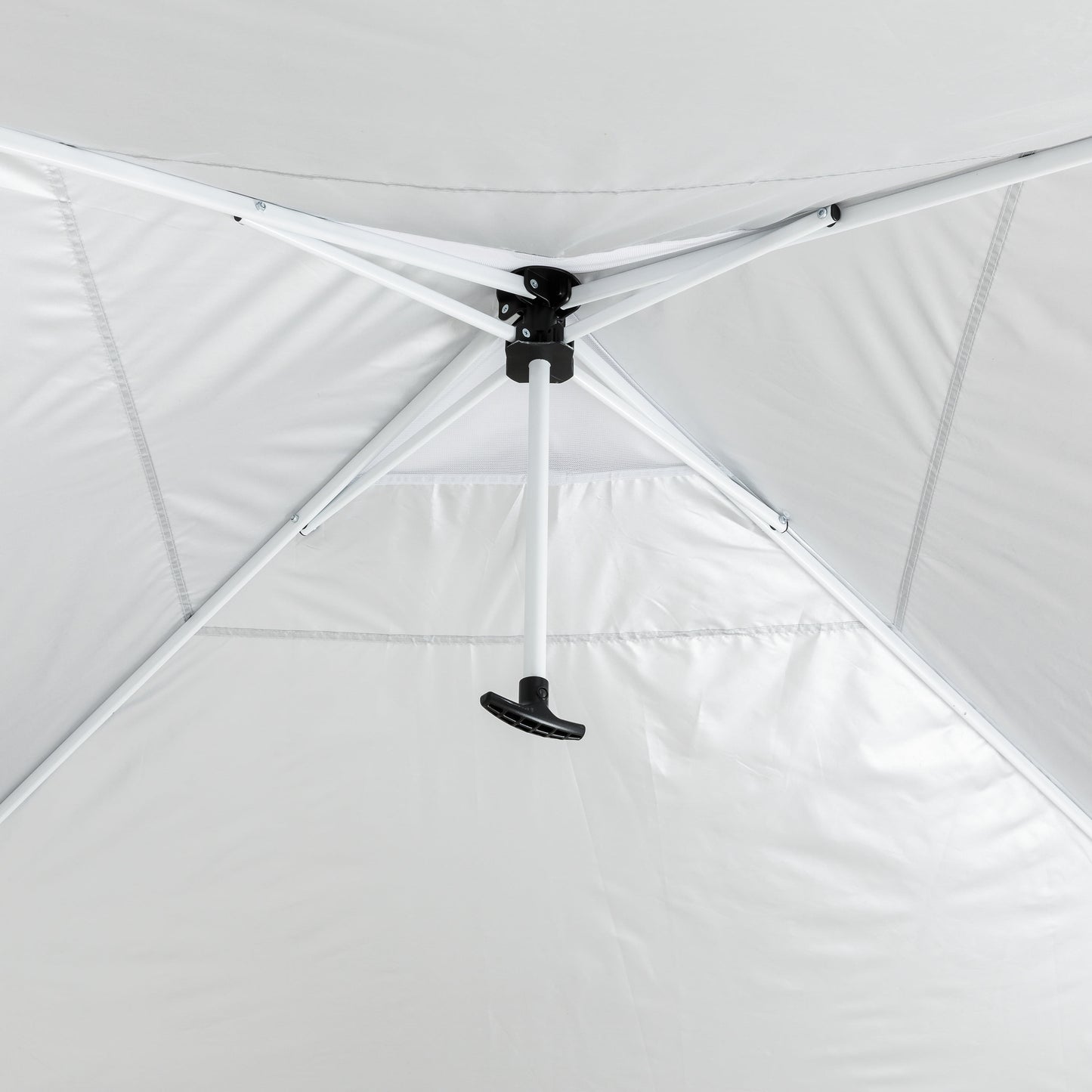 Ozark Trail Simple Push Straight Leg Instant Canopy, White, 10 ft x 10 ft