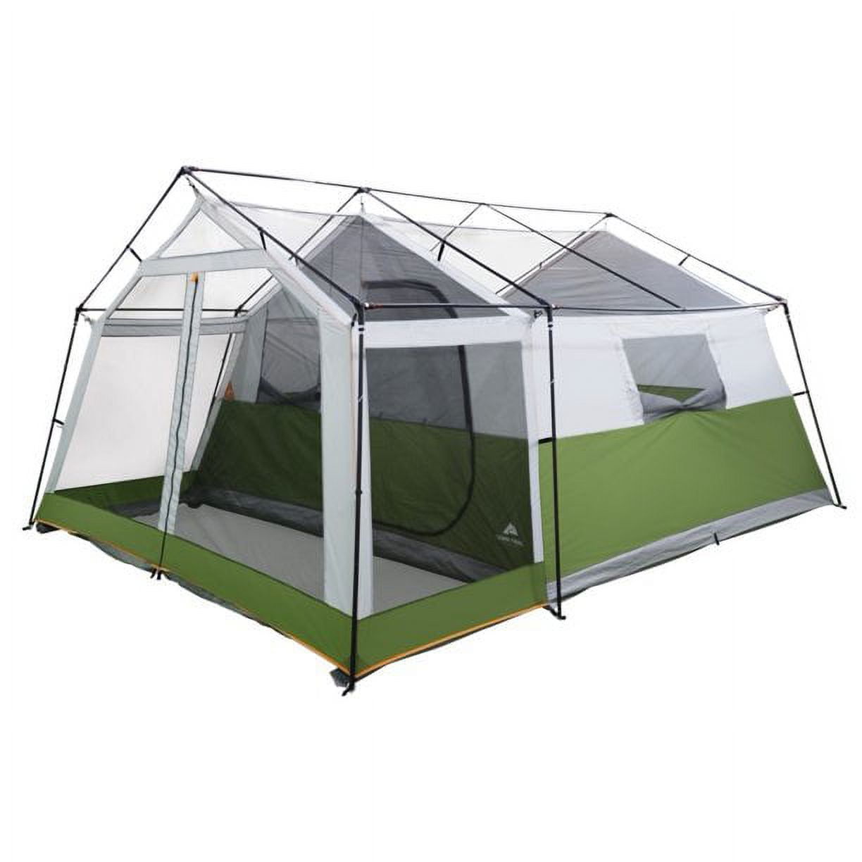 Ozark Trail 8-Person Family Cabin Tent 1 Room with Screen Porch, Green, Dimensions: 12'x11'x7', 45.86 lbs.