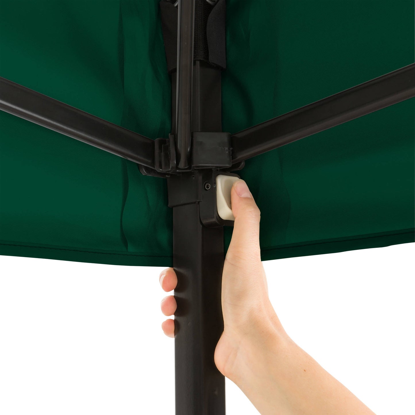 Ozark Trail Simple Push Straight Leg Instant Canopy, White, 10 ft x 10 ft