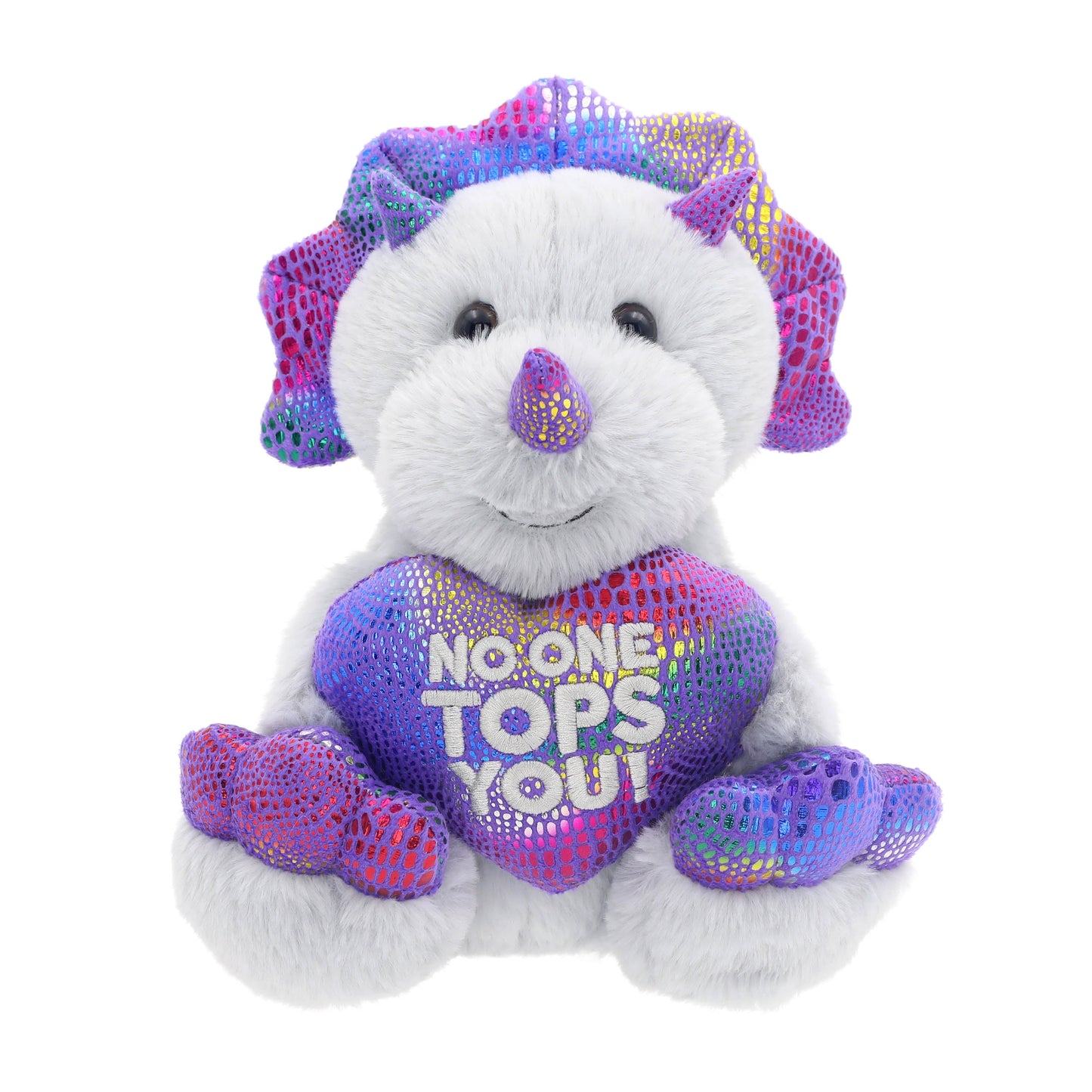 9.5In Gray and Purple Dinosaur Plush Toy for Adult, Way to Celebrate!