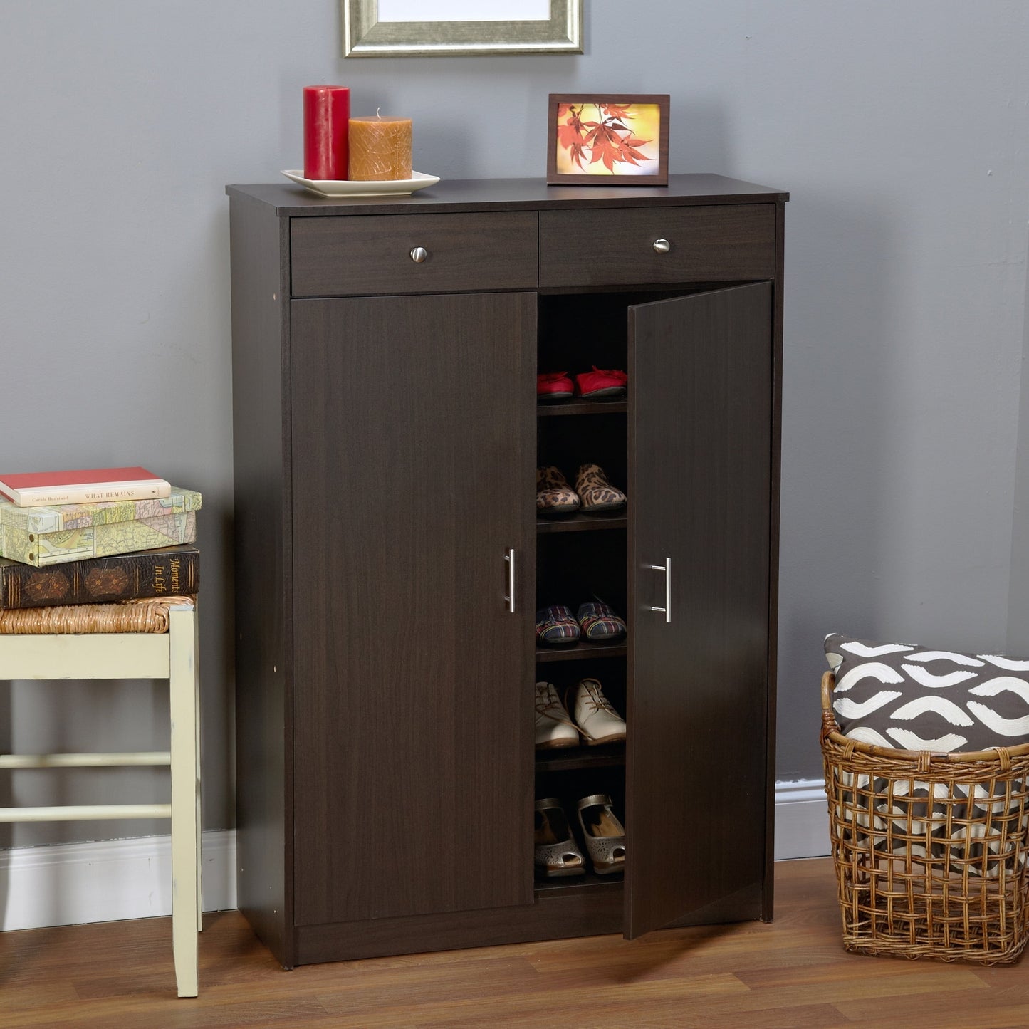 Simple Living  Rence Shoe Cabinet Black N/A