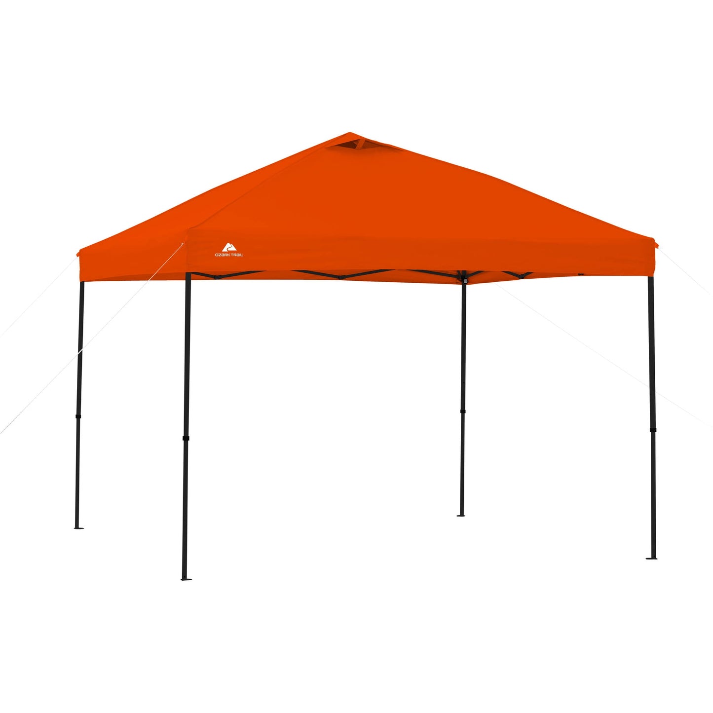 Ozark Trail Simple Push Straight Leg Instant Canopy, White, 10 ft x 10 ft