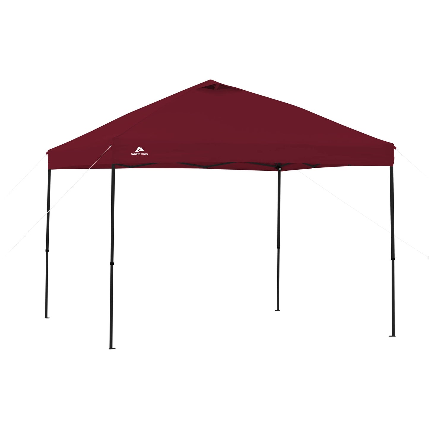 Ozark Trail Simple Push Straight Leg Instant Canopy, White, 10 ft x 10 ft