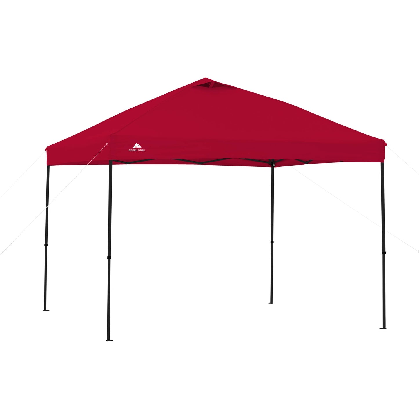Ozark Trail Simple Push Straight Leg Instant Canopy, White, 10 ft x 10 ft