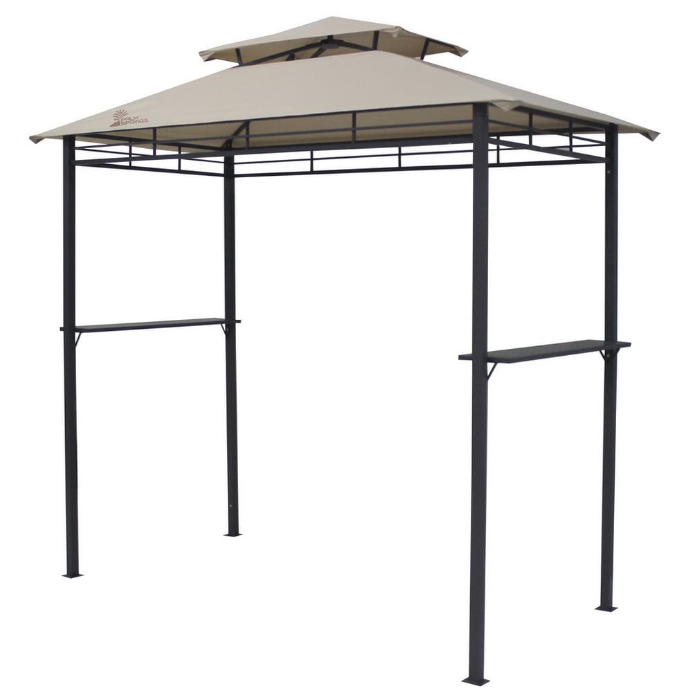 Palm Springs Deluxe 8FT Double-Tier Barbecue Canopy / BBQ Grill Tent Beige