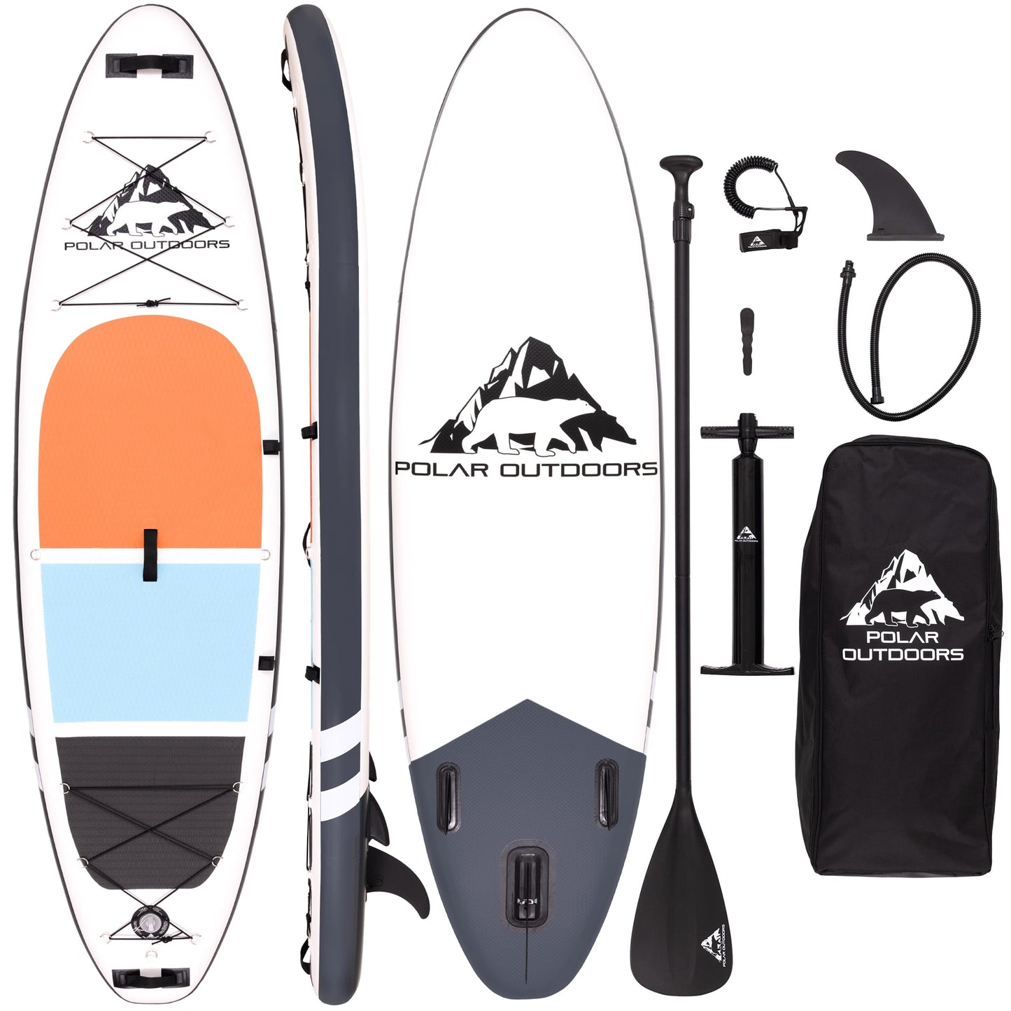 Roc Inflatable Stand Up Paddle Board with Premium sup Accessories & Backpack, Non-Slip Deck, Waterproof Bag, Leash, Paddle and Hand Pump