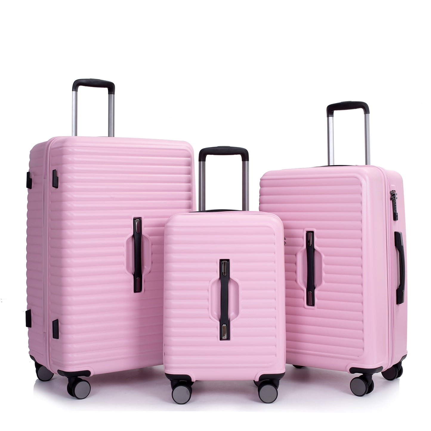 Travelhouse 3 Piece Hardside Luggage Set Hardshell Lightweight Suitcase with TSA Lock Spinner Wheels 3 .(Orange)