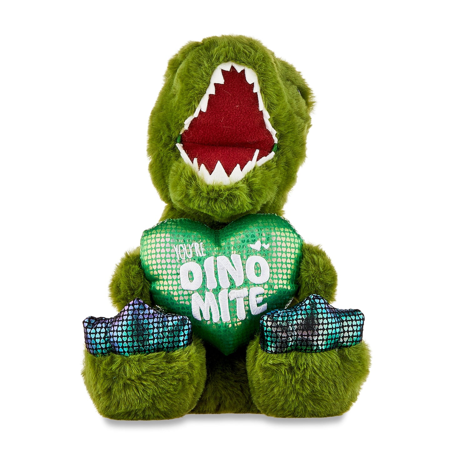 9.5In Gray and Purple Dinosaur Plush Toy for Adult, Way to Celebrate!