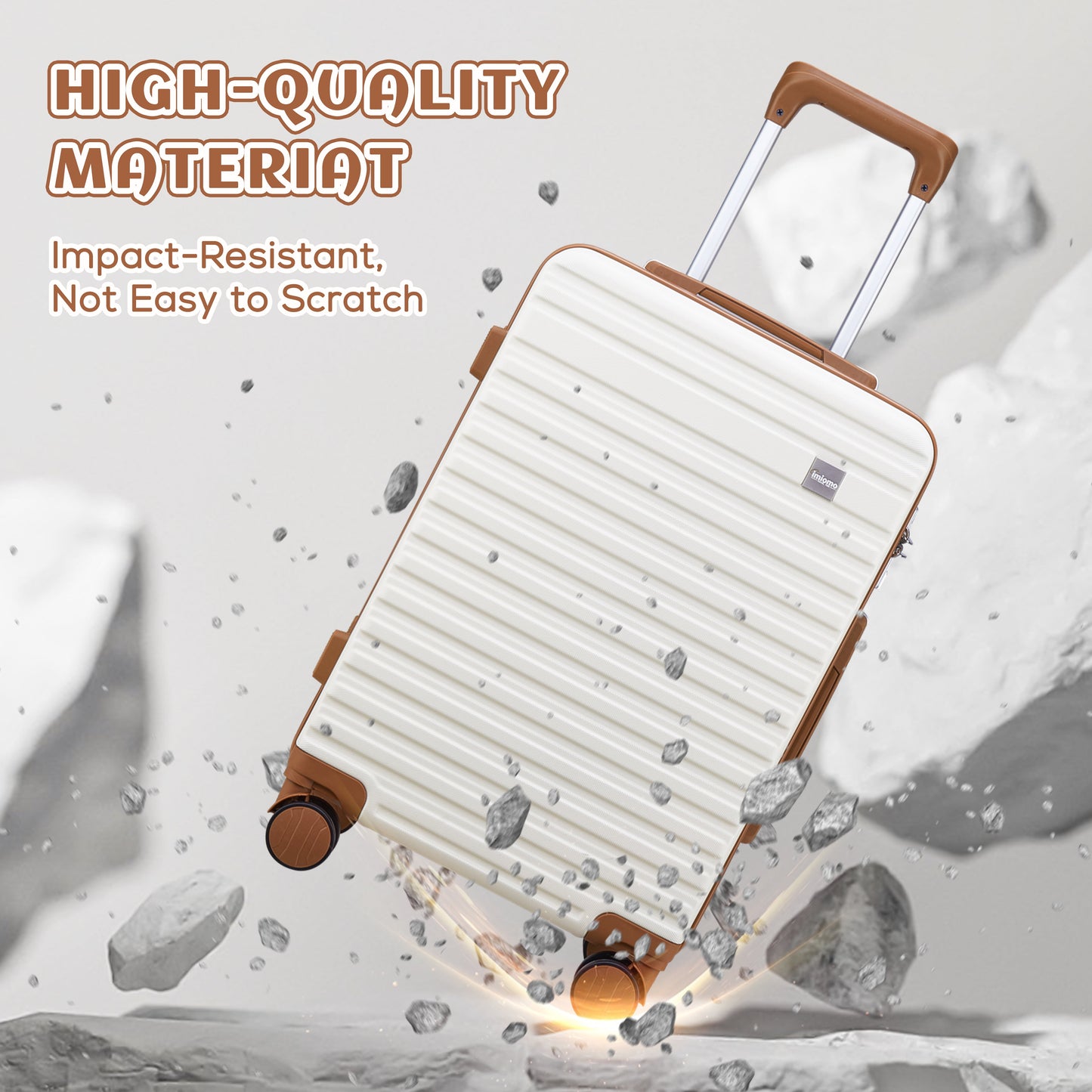 imiomo 20" Carry-on Luggage, Hard Luggage with Spinner Wheels, Lightweight Luggage Set with TSA Lock