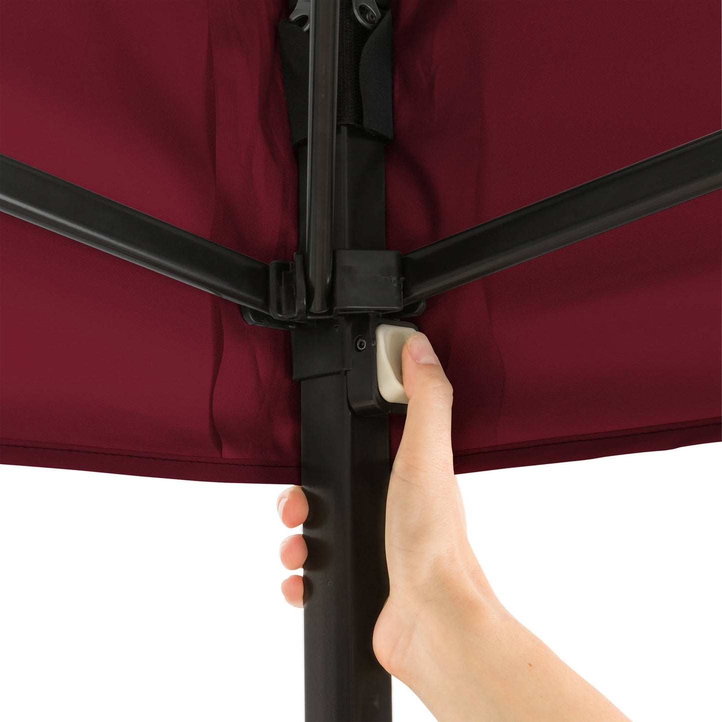 Ozark Trail Simple Push Straight Leg Instant Canopy, White, 10 ft x 10 ft