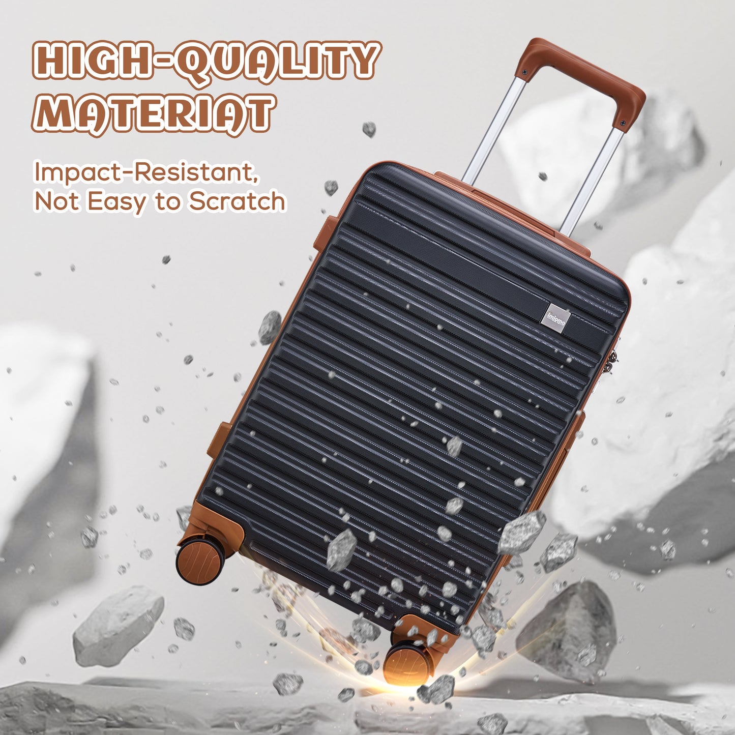 imiomo 20" Carry-on Luggage, Hard Luggage with Spinner Wheels, Lightweight Luggage Set with TSA Lock