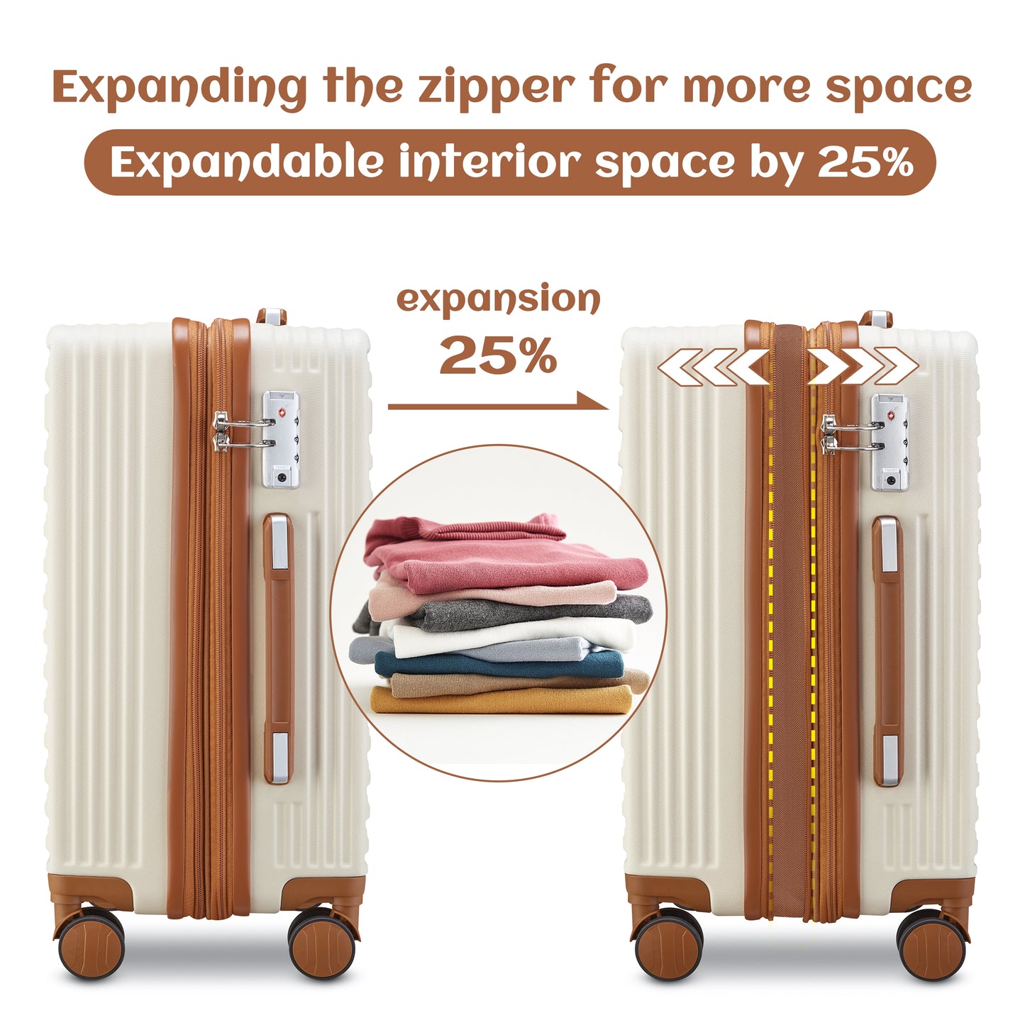 imiomo 20" Carry-on Luggage, Hard Luggage with Spinner Wheels, Lightweight Luggage Set with TSA Lock