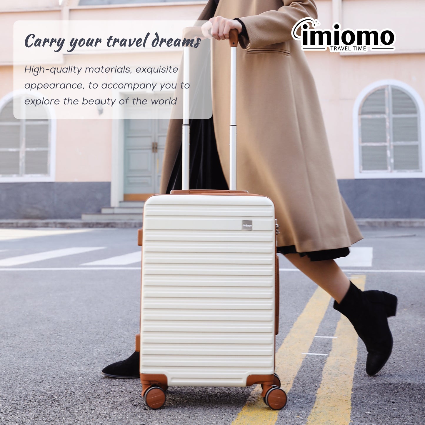 imiomo 20" Carry-on Luggage, Hard Luggage with Spinner Wheels, Lightweight Luggage Set with TSA Lock