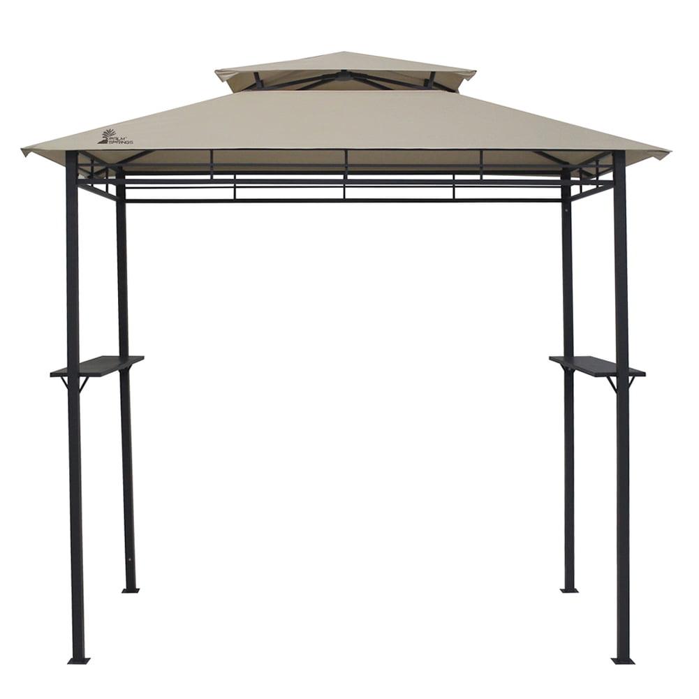 Palm Springs Deluxe 8FT Double-Tier Barbecue Canopy / BBQ Grill Tent Beige
