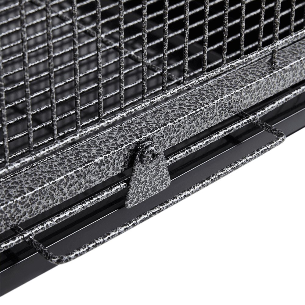 Topeakmart 40" H Wrought Iron Birdcage Open-Top Parrot Cage with Rolling Stand Black