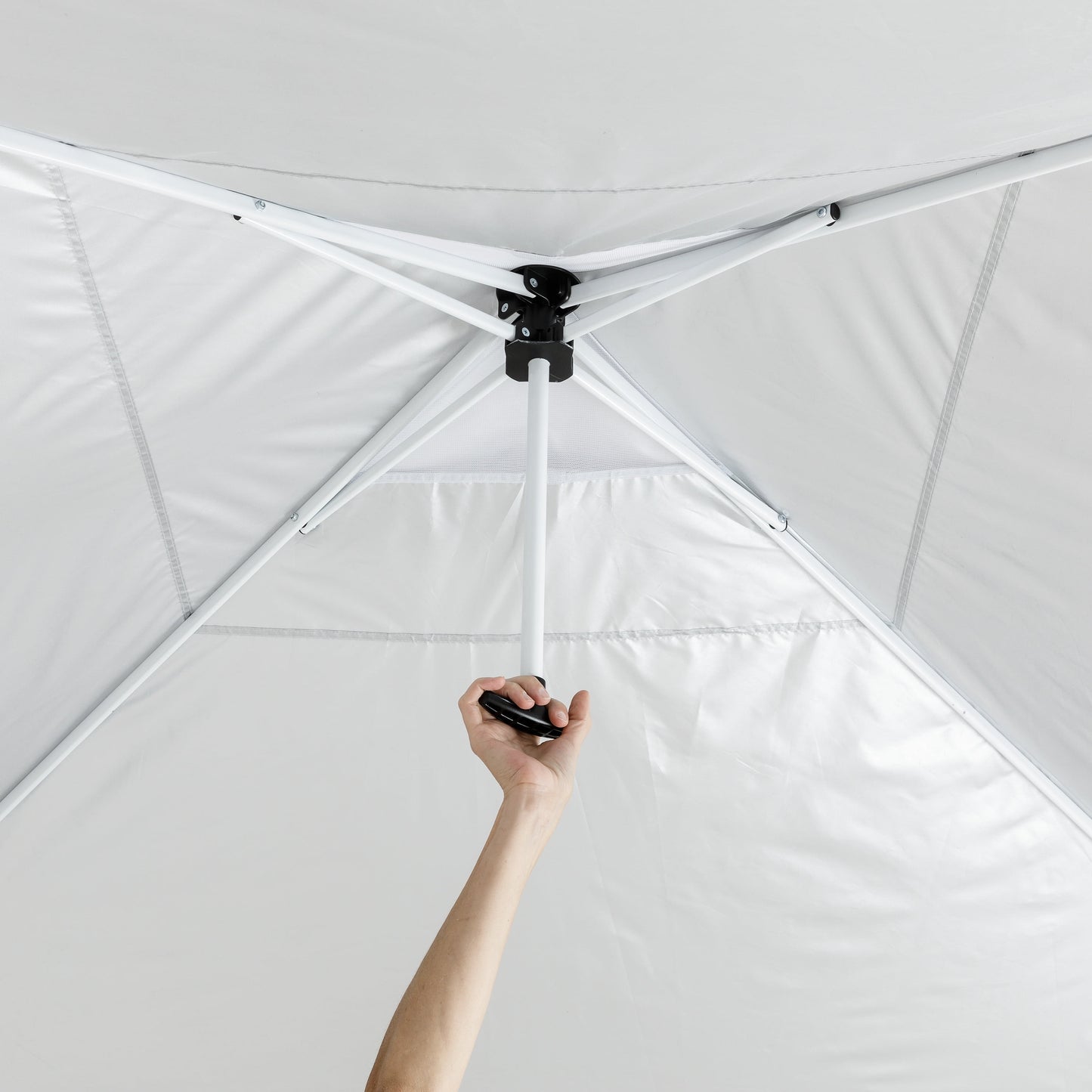 Ozark Trail Simple Push Straight Leg Instant Canopy, White, 10 ft x 10 ft