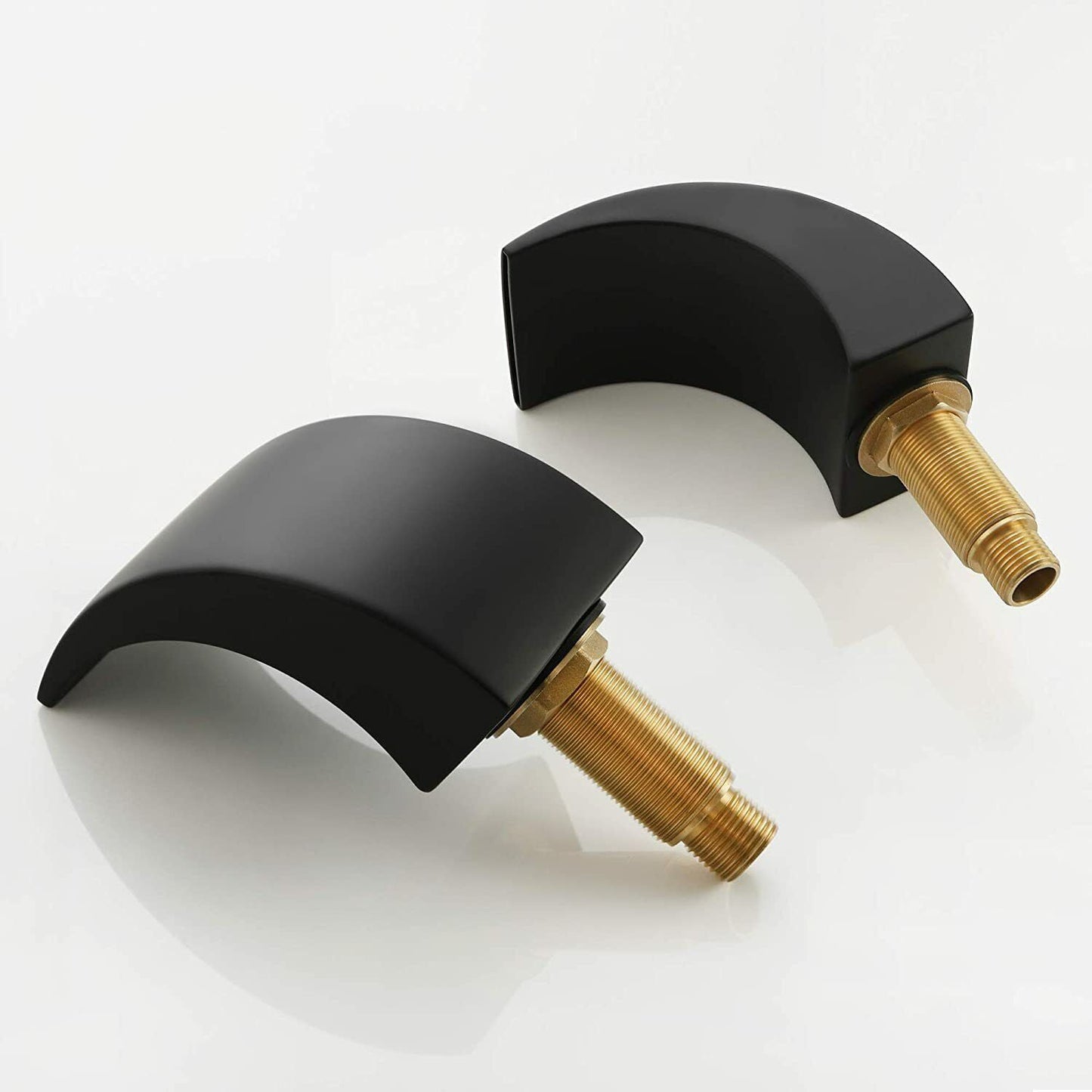 Zovajonia 3 Hole Bathroom Faucet, Matte Black Dual Crystal Knobs Vanity Basin LED Sink Faucet Mixer Bronze Bath Faucets,Widespread bathroom faucets for sink 3 hole Waterfall Tub Faucet