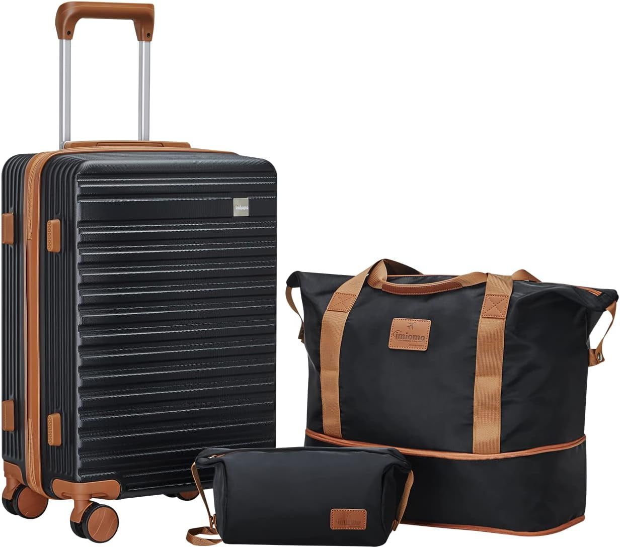 imiomo 20" Carry-on Luggage, Hard Luggage with Spinner Wheels, Lightweight Luggage Set with TSA Lock
